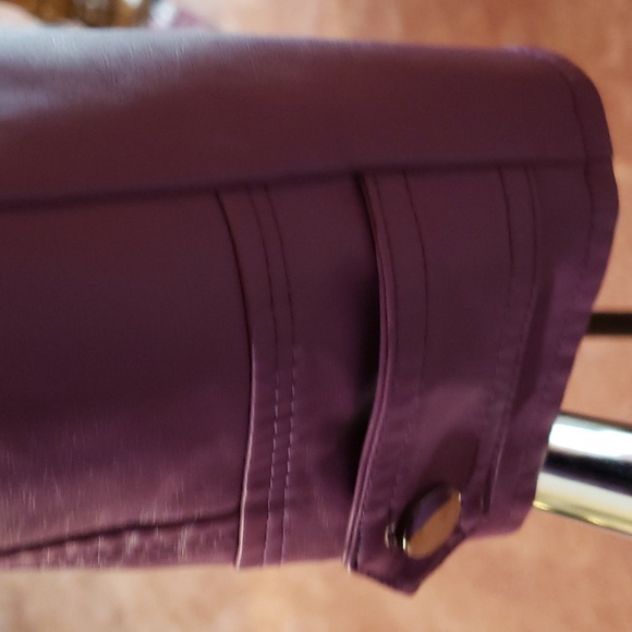 Women's Faux Leather Jacket in Violet. Purple Moto Jacket. NWT. XL.Express.Biker - Picture 8 of 9